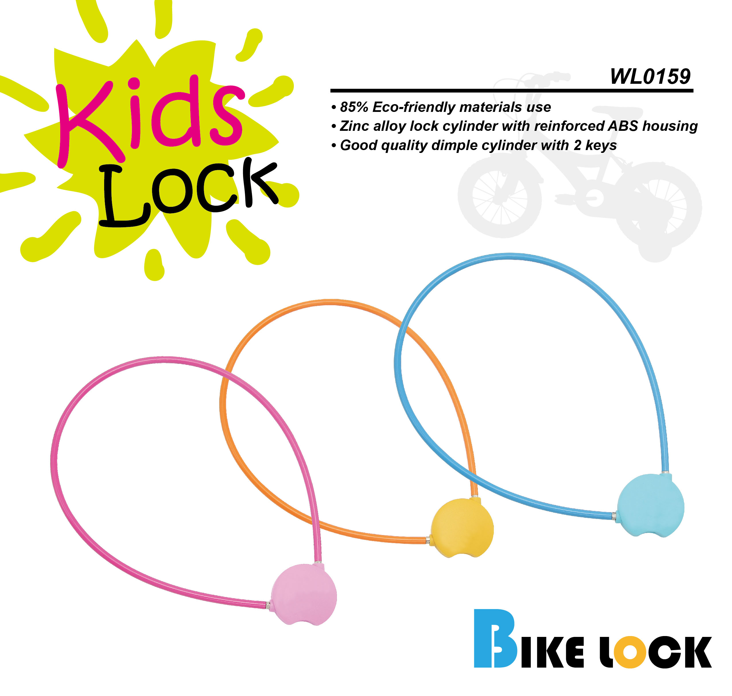 Eco-Friendly Kids Bike Lock from Sinox Eco-Friendly Kids Bike Lock from Sinox