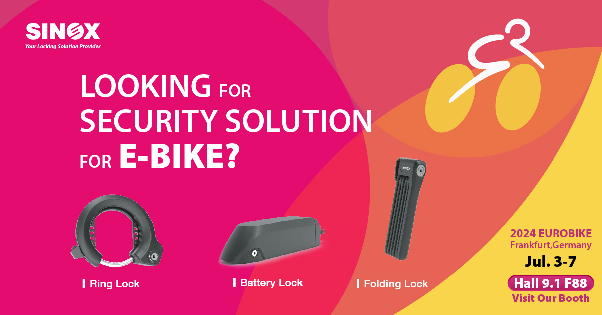 Sinox Latest E-bike Security System | Eurobike 2024, Booth : F88 Sinox Latest E-bike Security System | Eurobike 2024, Booth : F88
