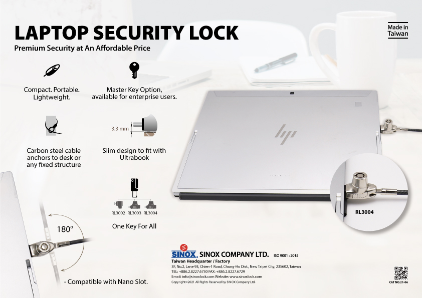 Promote DM of Sinox Laptop Security Locks Series