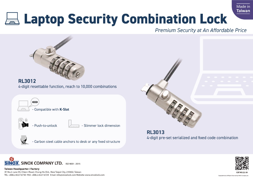 Laptop standard slot combination computer lock proimages/products/02-Office_NB_3C/03-Combo_Locks/RL3012/RL3012-RL3013-b.jpg