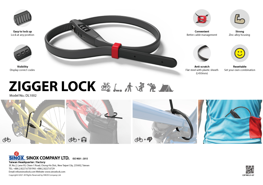 Versatile Cable Lock for Bike | DL1002