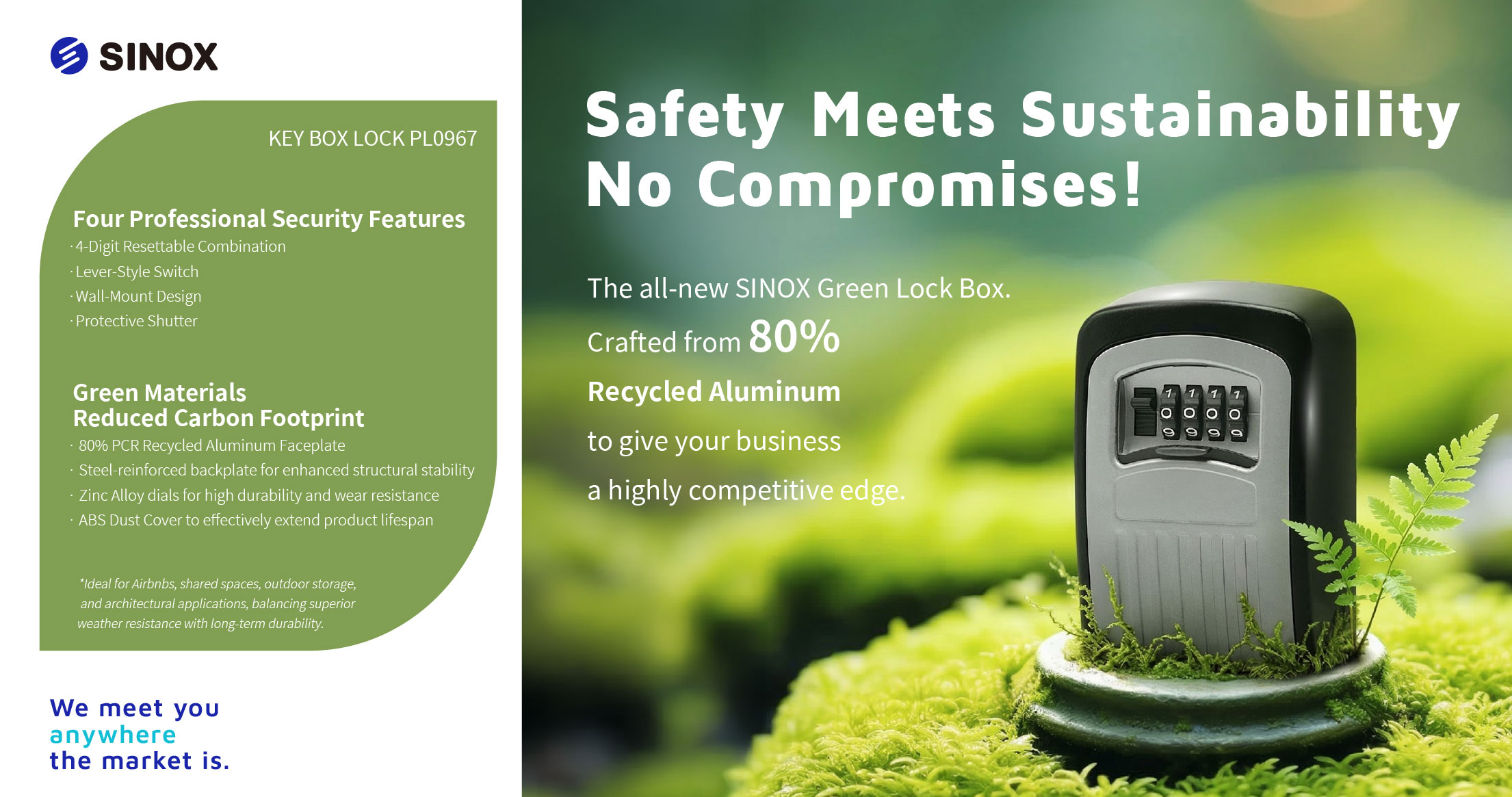 Sinox KEY BOX LOCK PL0967 has been officially inducted into the Sustainable Materials Library (SML).