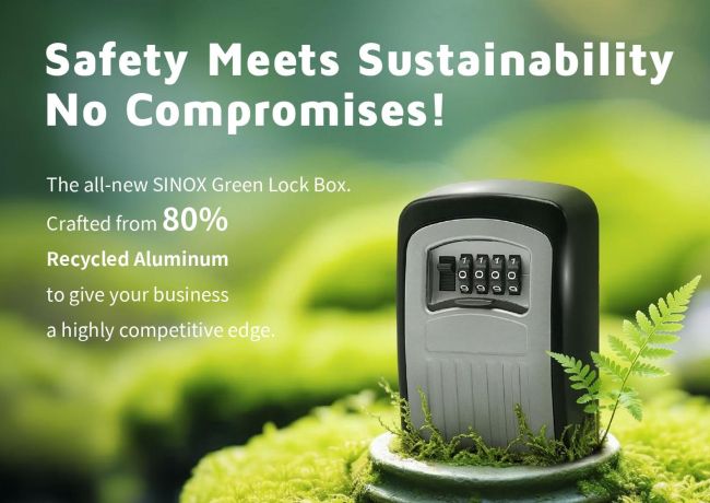 There is no compromise between safety and sustainability! SINOX Green Recycled Aluminum Lock Boxes have been officially included in the "Sustainable Materials Library".